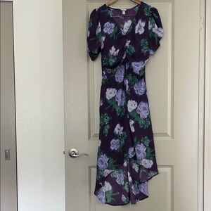 a new day Purple Floral High Low Dress